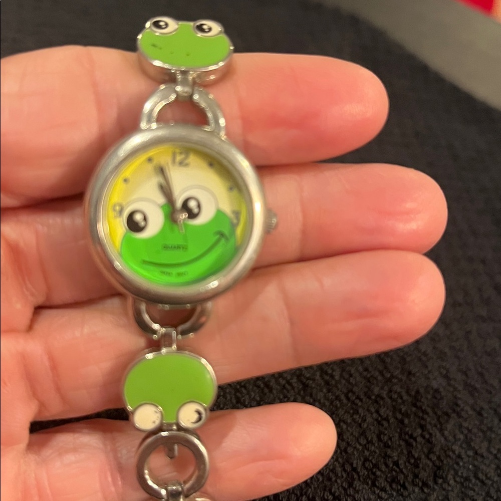 Frog Design Silver and Green Quartz Watch